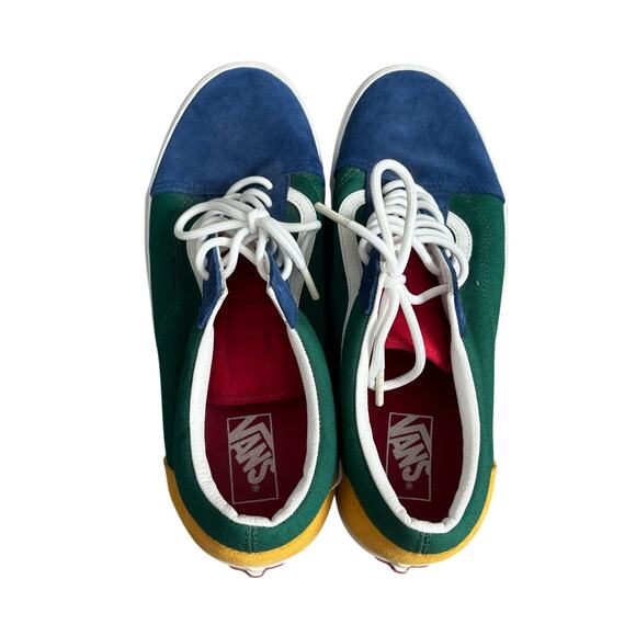 Vans Old Skool Low Top Sneakers Men's 13 Suede Multi Color Block - Picture 3 of 6